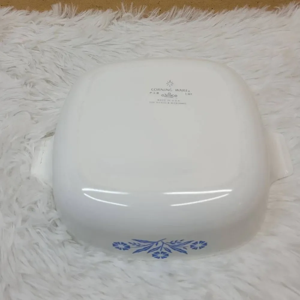 Vintage Corning Ware 1 Quart Blue Cornflower Casserole Dish P-1-B